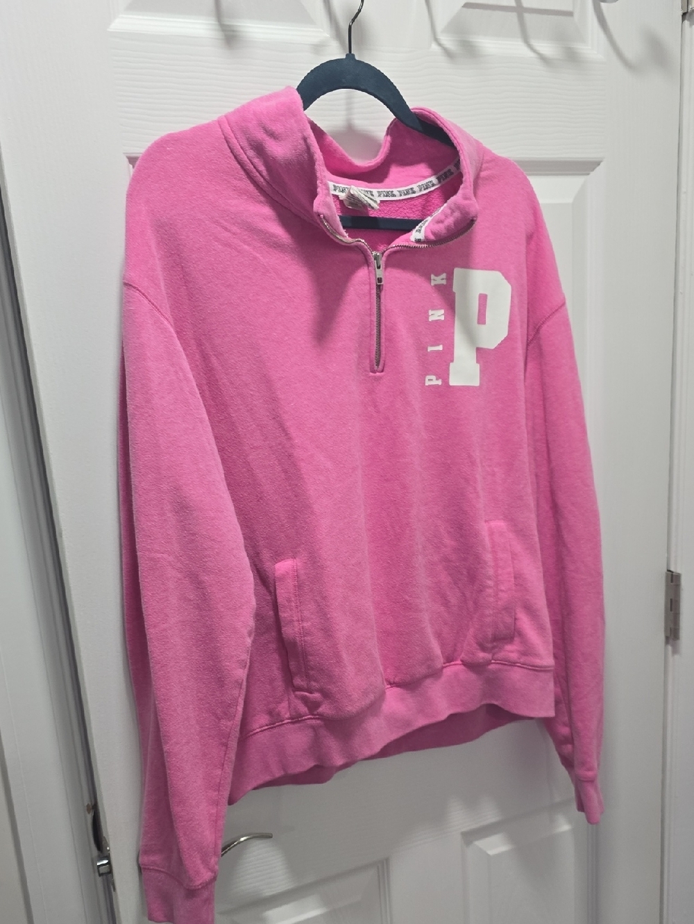 PINK Victoria's Secret Pink Half-Zip Cowl Sweatshirt